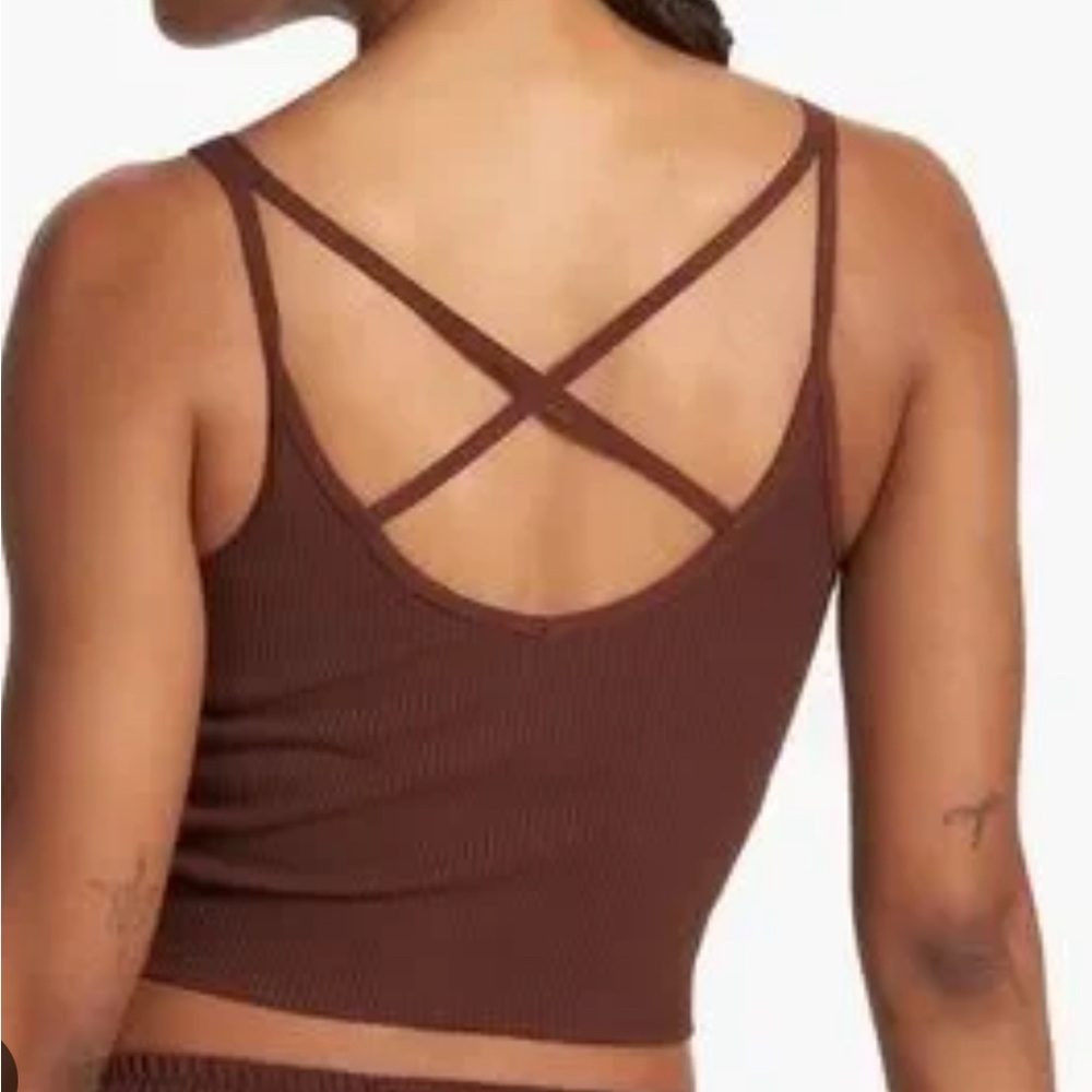 Vuori Ribbed Criss Cross Tank Top